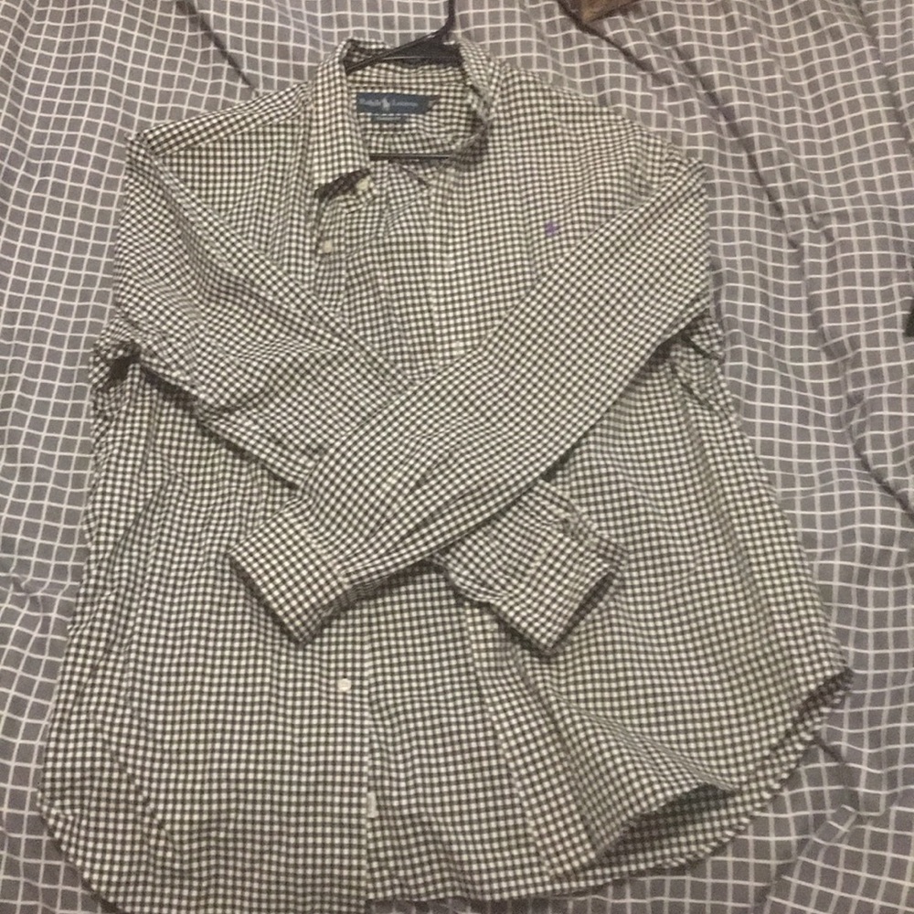 Ralph Lauren Black & White Checkered Button Down